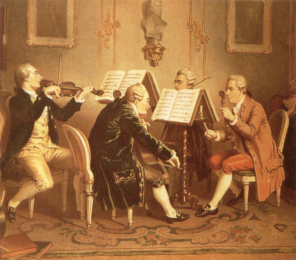 A string quartet of the 18th century